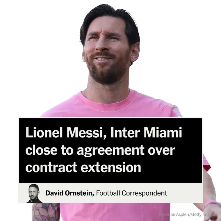 预热续约？迈阿密官方晒梅西签合同视频：这里是他的家！